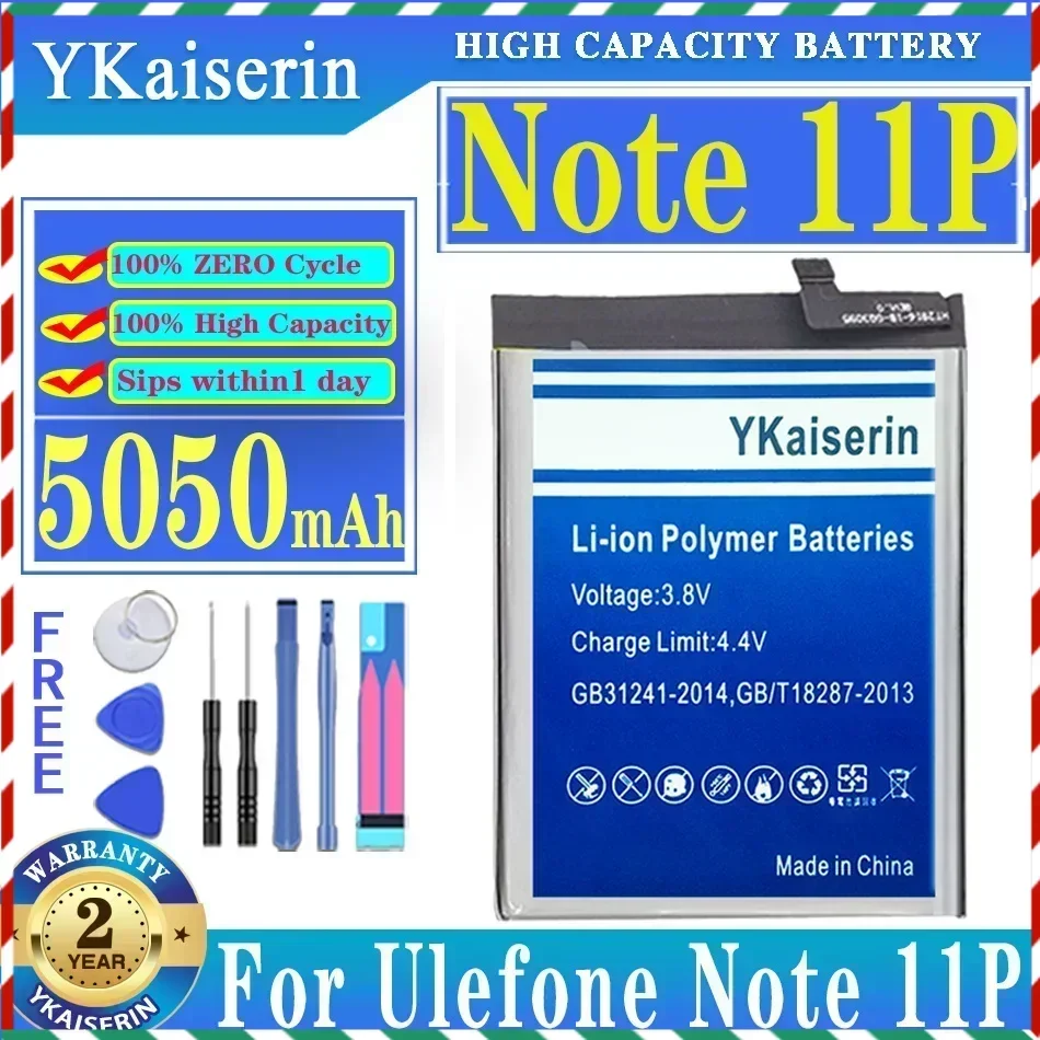 

YKaiserin 5050mAh Replacement Battery for Ulefone Note 11P Note11P 6.55'' inch