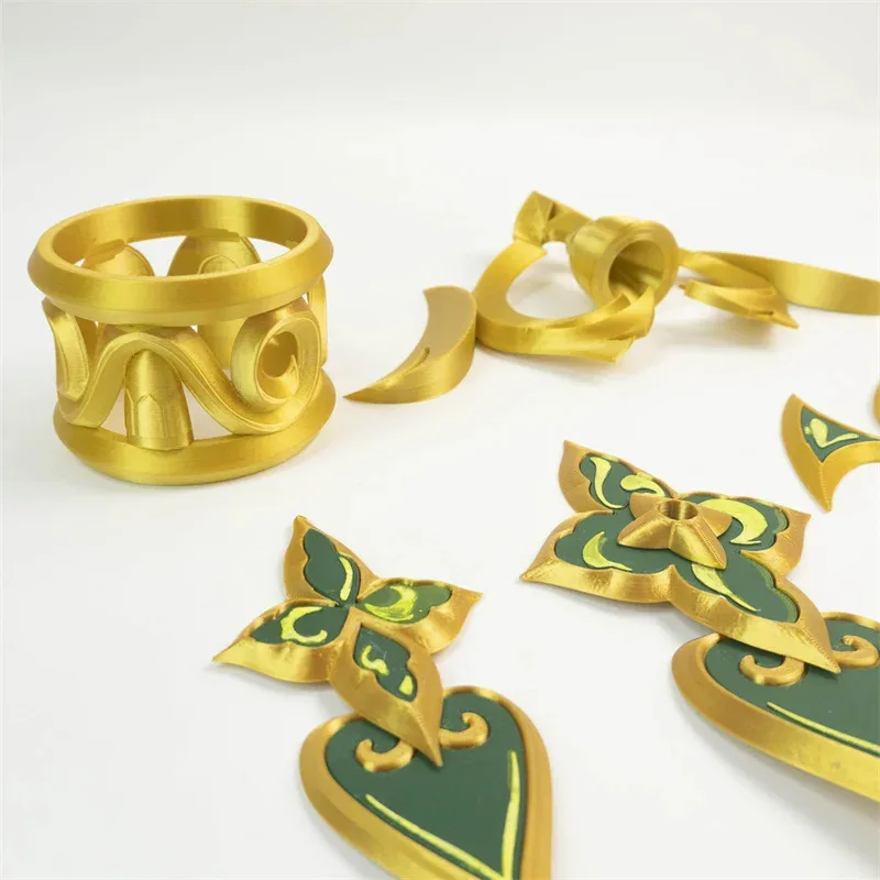 

New1 Set Genshin Impact Nahida Cosplay Headwear Bracelet Costume Waist Accessories Props Halloween2025