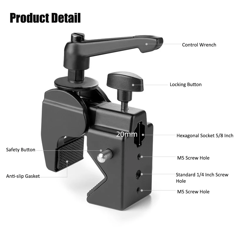 C-shaped Metal Clip for Stage Lighting and Studio Accessories