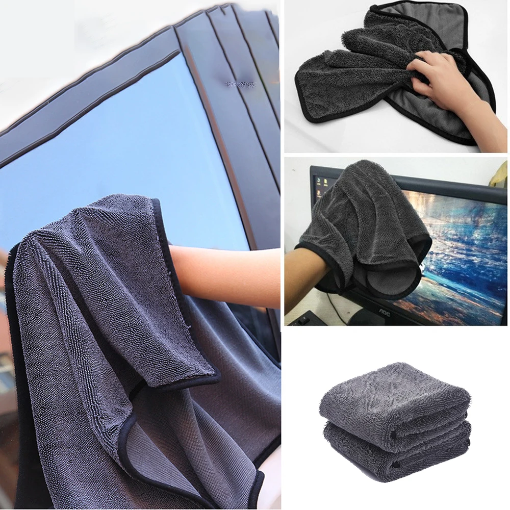 3/6Pcs Professional Microfiber Car Wash Towel Cars Home Cleaning Drying Cloth 600GSM Towels Rag Washing for Car Wash Accessory