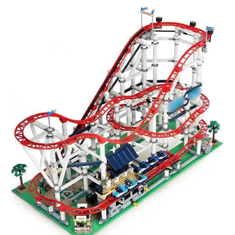 4124PCS Roller Coaster Blocks Bricks Model Compatible 10261 Birthday Toys Gifts 15039  18003 1125