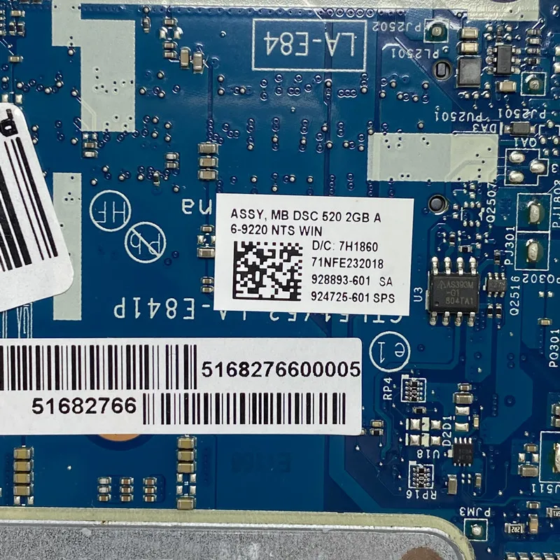 

924725-601 924725-501 924725-001 With A6-9220 CPU Mainboard CTL51/53 LA-E841P For HP 15-BW Laptop Motherboard 100% Fully Tested