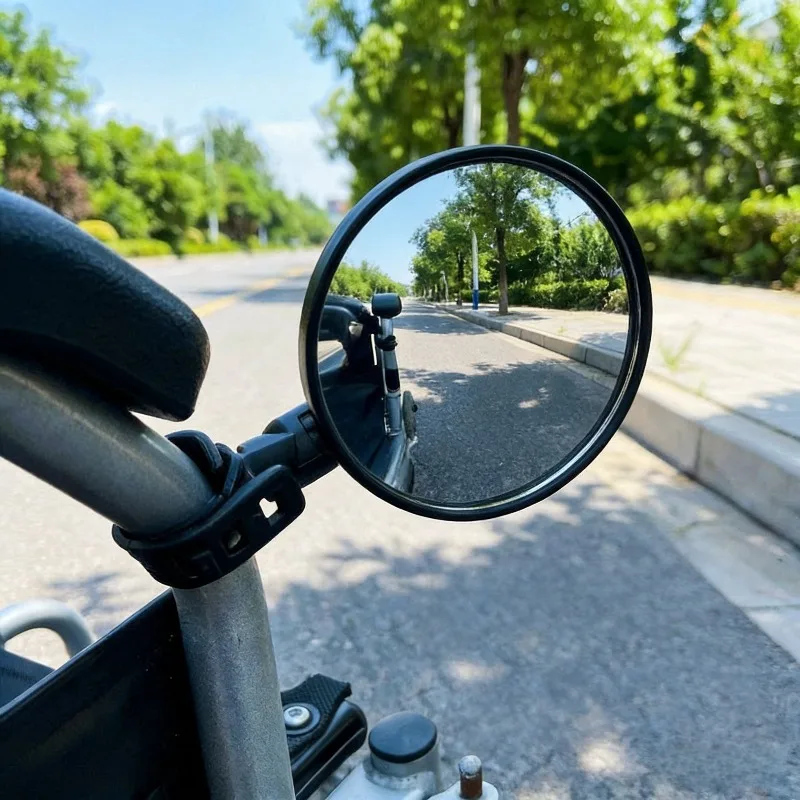 Elderly Wheelchair Special Rearview Mirror Wide Angle Convex Reflector High Definition Safe Travel 360 degree Adjustable