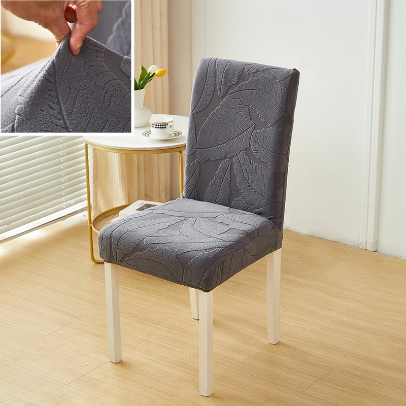 

1/2/4/6pcs Jacquard Dining Chair Cover Anti-Dirty Elastic Simple Chairs Seat Slipcover for Living Room Wedding Hotel Funda Silla