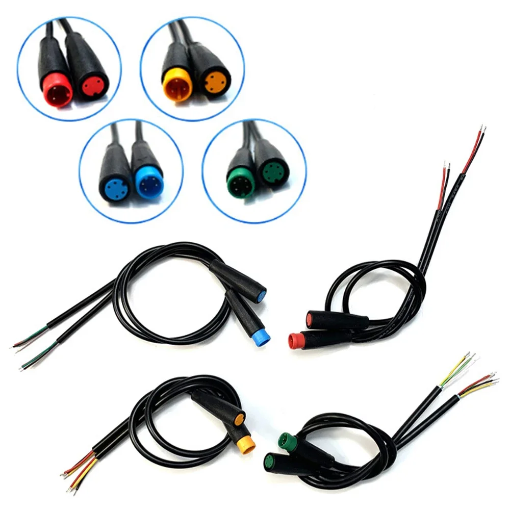 M8 2 3 4 5 6 Pin DC Electric Bicycle Butt Joint Plug Waterproof Female Male Connector Wiring Scooter Brake Cable Signal 20CM