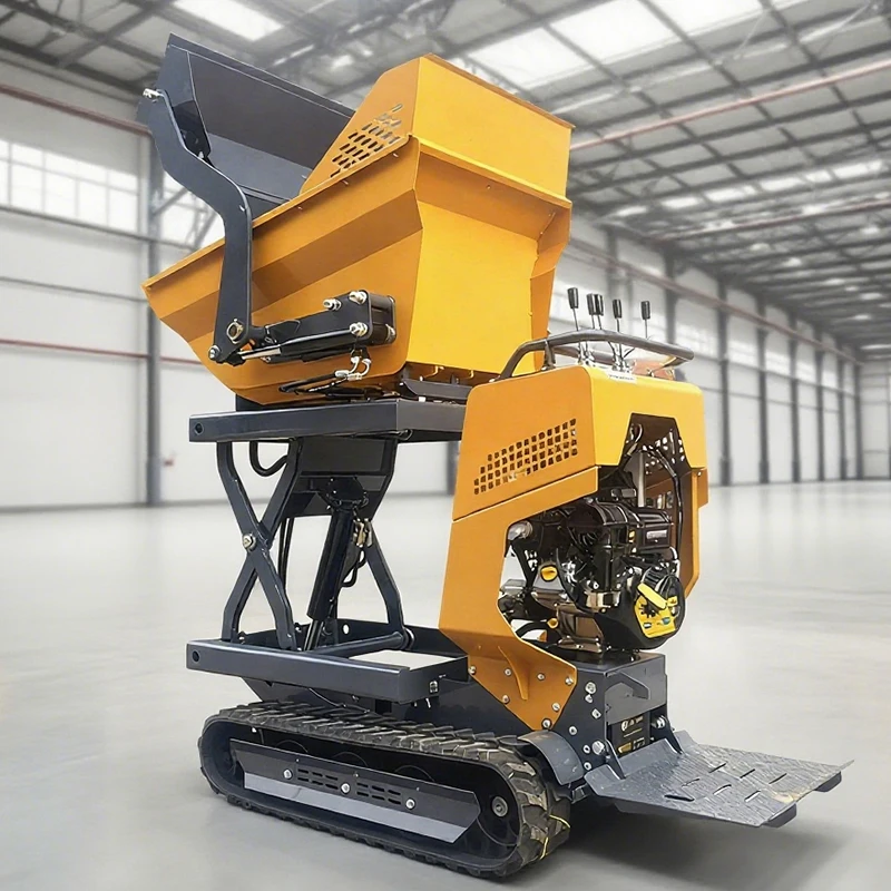 

Customize Mini Tracked Dumper Liftable Fast Delivery Hydraulic Diesel Dump Truck Multifunctional 500kg Crawler Mini Dumper