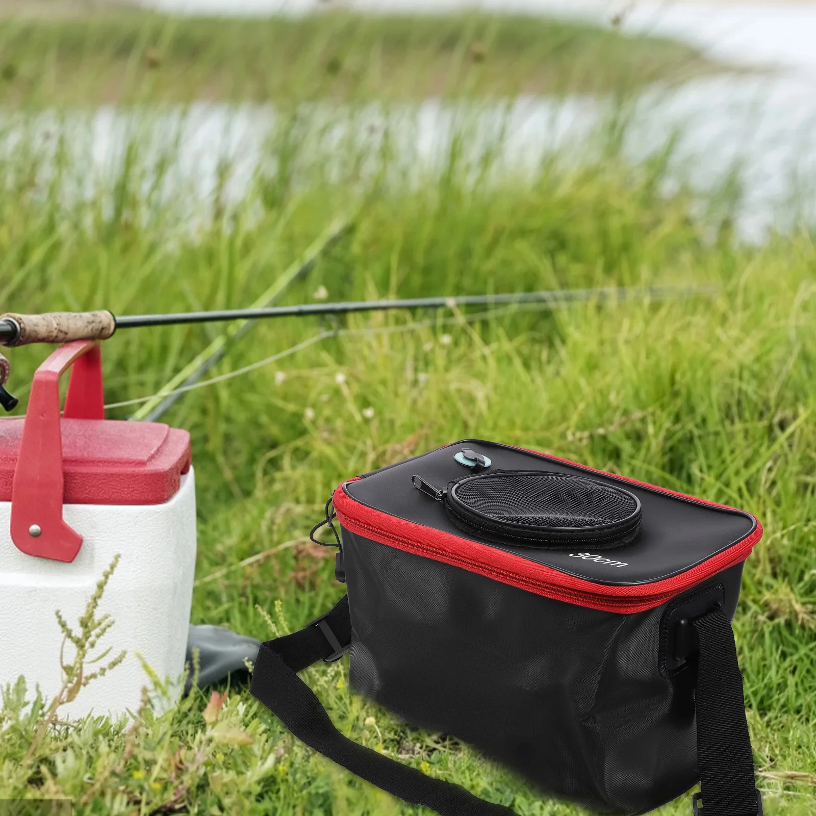 Camping Outdoor Fishing  Multi- Folding Thicken Live Fishing Box  Tank Bucket Tackle Fishbox Fishing Tool