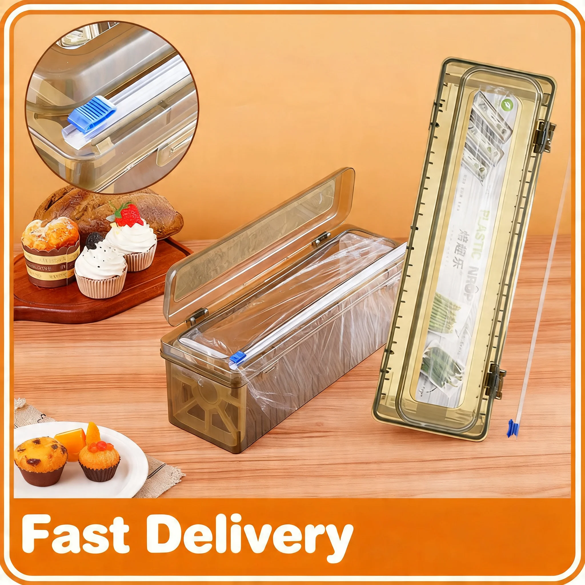 Food PE Large Roll Box PackagingCling Film Cutter Cutting Machine Fast Transportation Aluminum Foil Cutting Machine Kitchen Tool