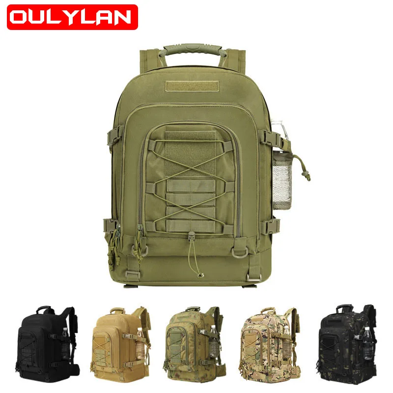 

Outdoor Sports Mountaineering Bag Tactical Backpack Men's Expandable 60L Large Capacity 900D Oxford cloth Kangaroo Backpacks