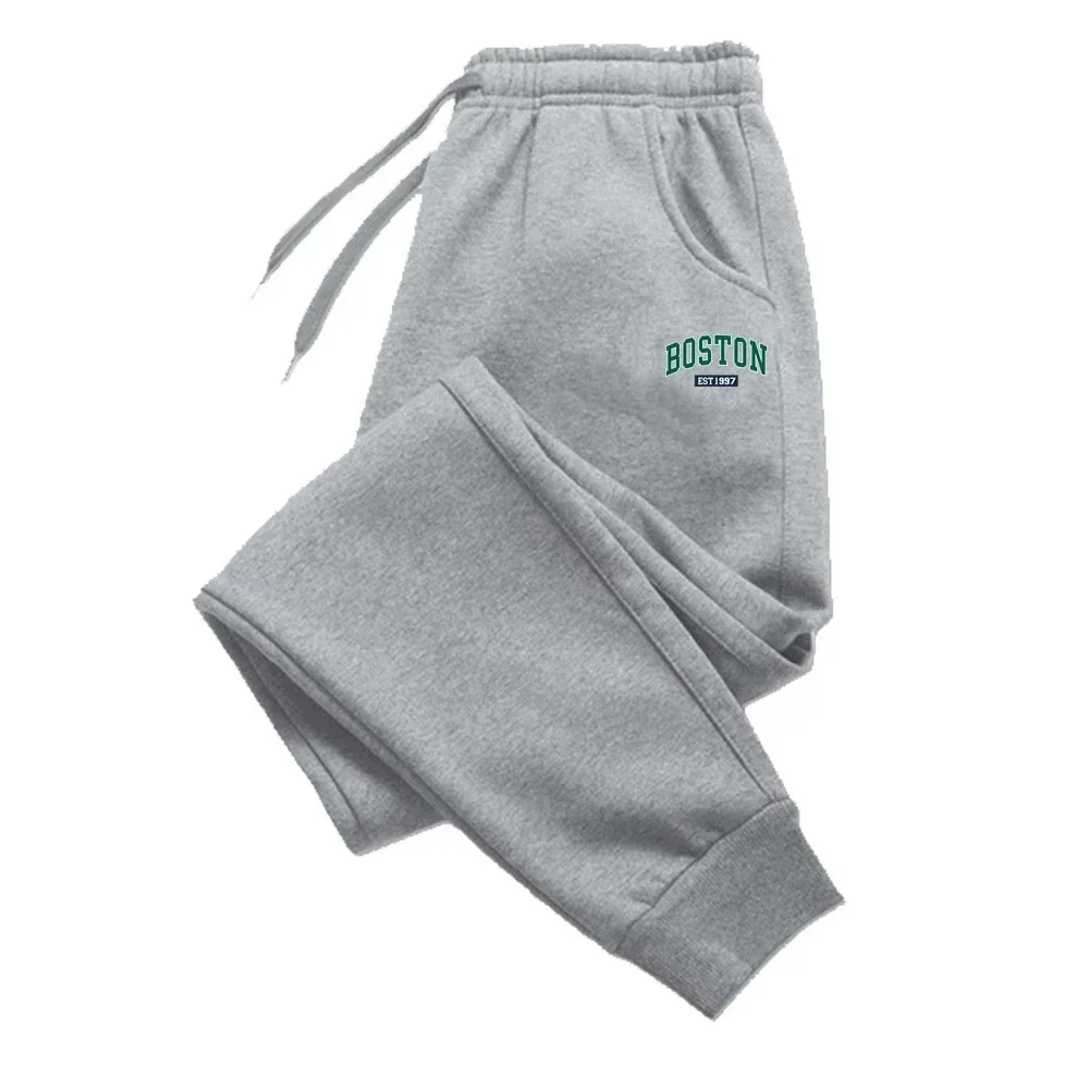 Men's sports trousers street personality pattern printing autumn andwinter outdoor leisure sports jogging comfortable sweatpants