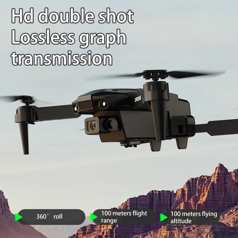 2.4G 6-osiowy żyroskop Mini Drone Quadcopter Szerokokątny 4K HD Podwójny aparat WIFI RC Helikopter Dron Zabawka Tryb bezgłowy Prezenty dla dzieci