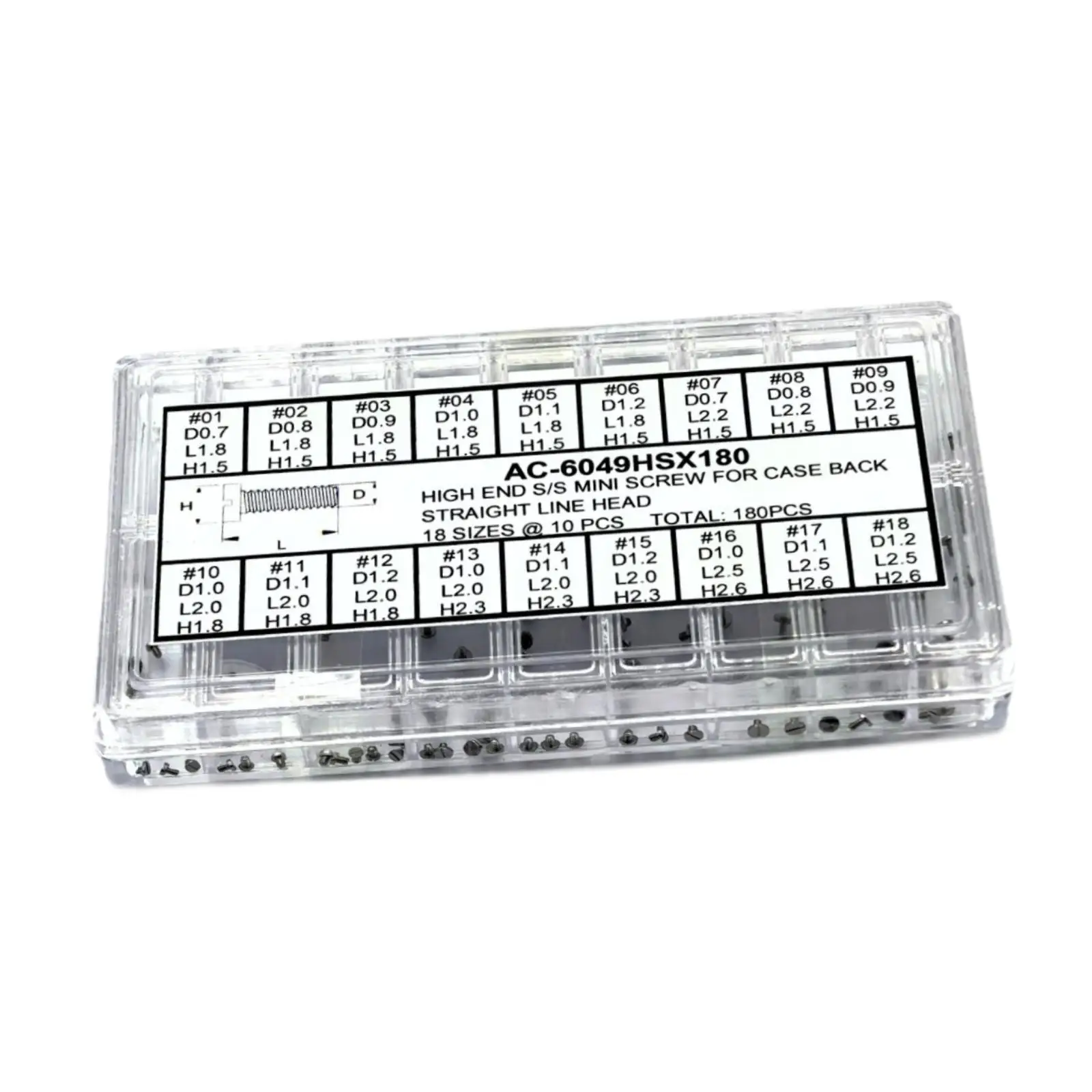 1 صندوق برغي صغير، لعلبة الساعة الخلفية، ملحقات الأجزاء، إصلاح الصلب #1