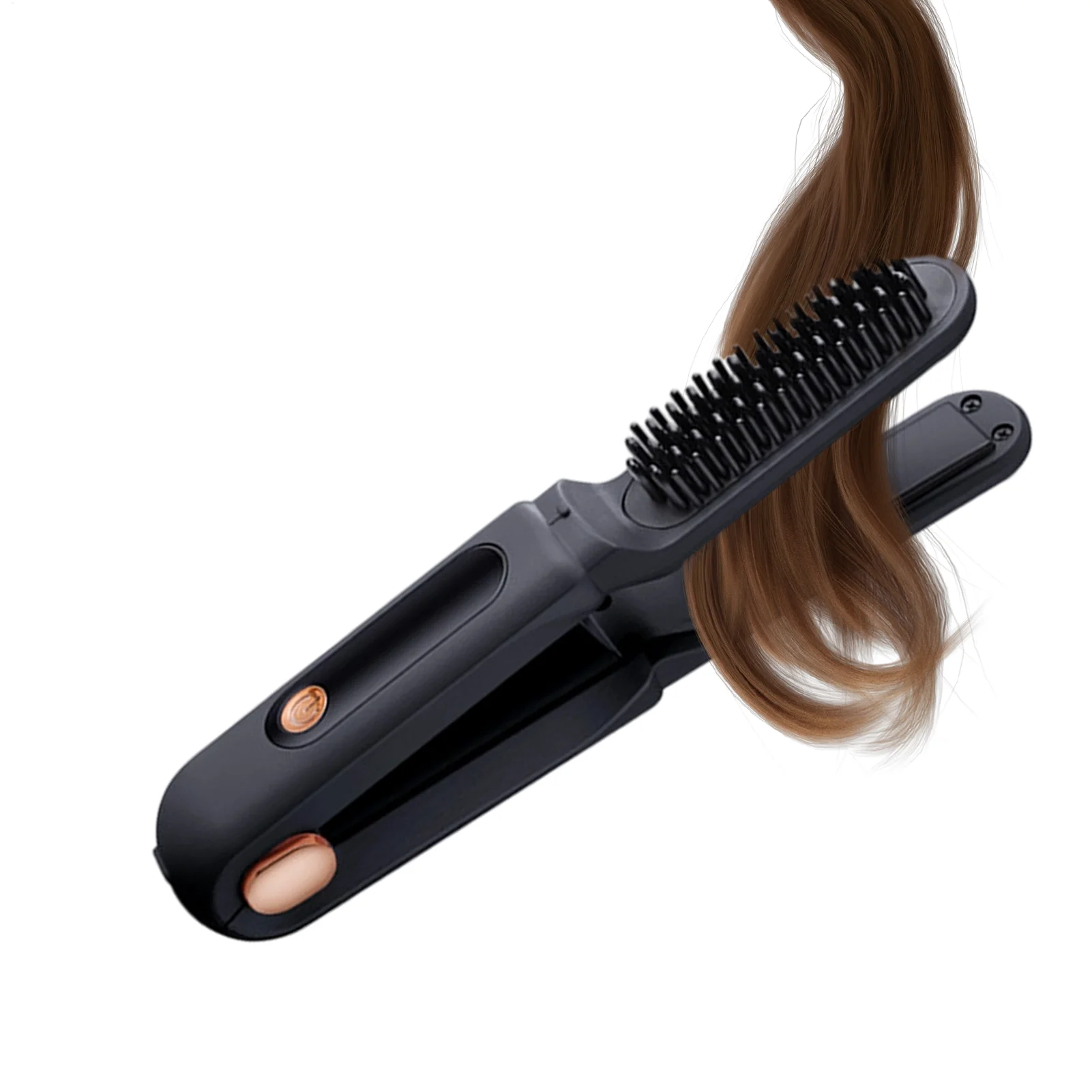 

Cordless Hair Straightener Brush with LED Display/ 3 Temperature Electric Negative Ions Anti-Scald Heated Comb Hair Styling Tool
