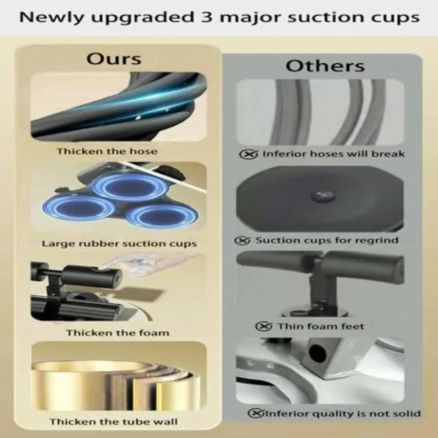 جهاز مساعد للتدريب على Ab 2025 ترقية 3 أكواب شفط آلة الجلوس متعددة الوظائف قابلة للتعديل معدات تدريب Ab العمل