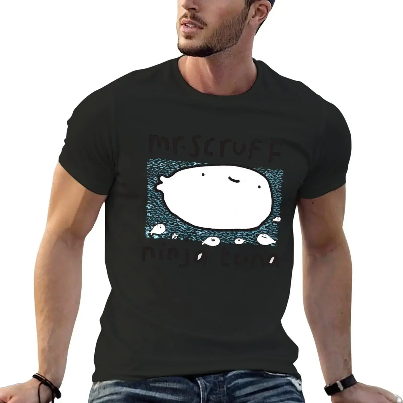 

Mr. Scruff ninja tuna T-Shirt cheap stuff anime T-shirt men