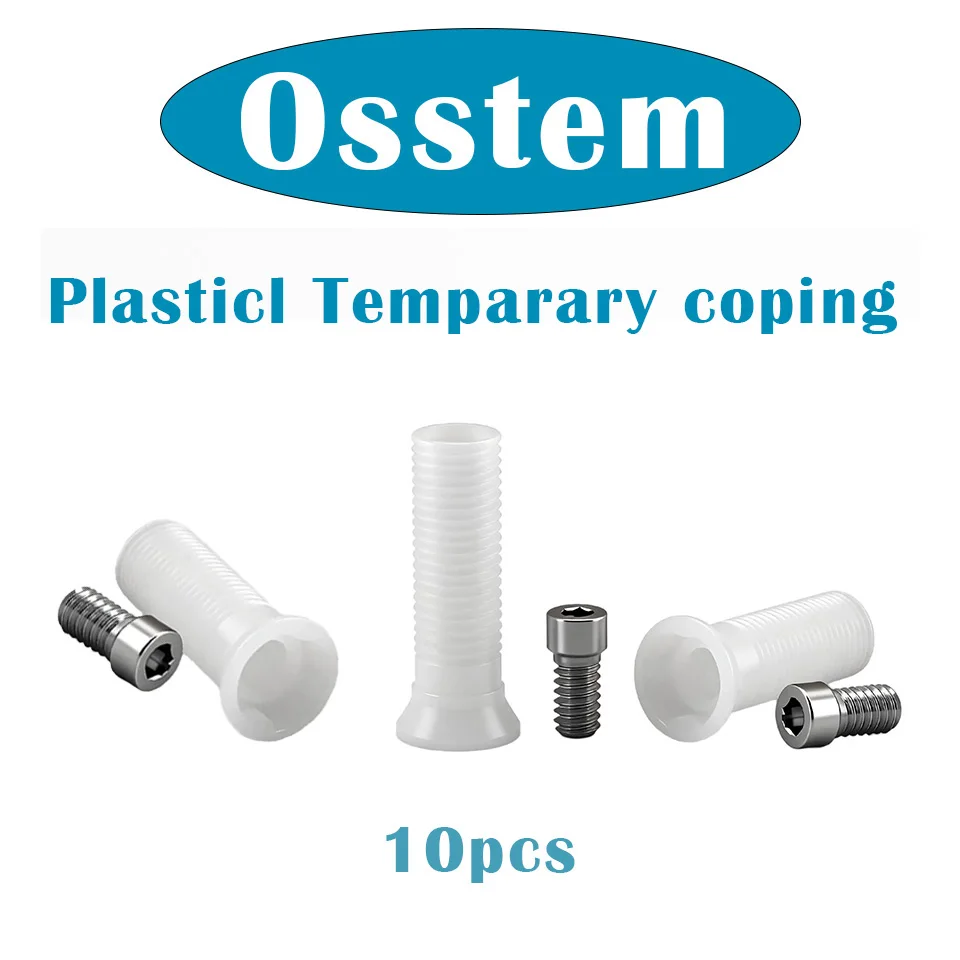 10Pcs Dental Imp Plastic Temporary Abut for Osstem Regular Mini Platform Immediate Loading Lab Teeth Replacement Hardware Kits