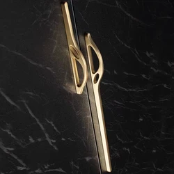 European Simple Gold Brushed  Kitchen Cabinet Door Handles Zinc Alloy Drawer Pulls Furniture Handle Hardware Cabinet Handles