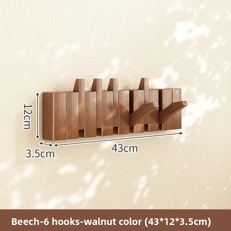 Hangende hangers, aan de muur hangende beukenpianotoetsen aan de muur, geen ponsen, slaapkamerveranda haak, achterdeur hoeden kledingrek