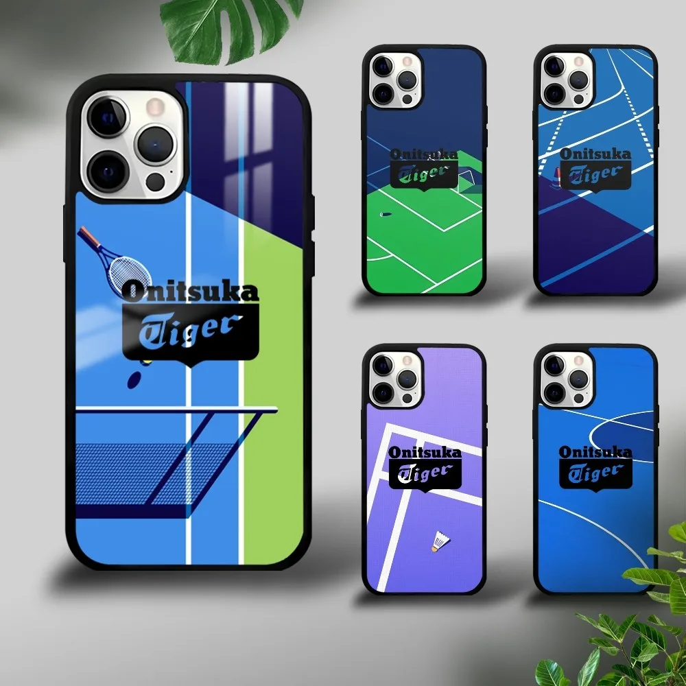 O-Onitsuka E-eTiger-Fashion Sports Phone Case For iPhone 16 15 14 13 12 11 Pro Xs Max Mini Plus Celulares Hard Funda