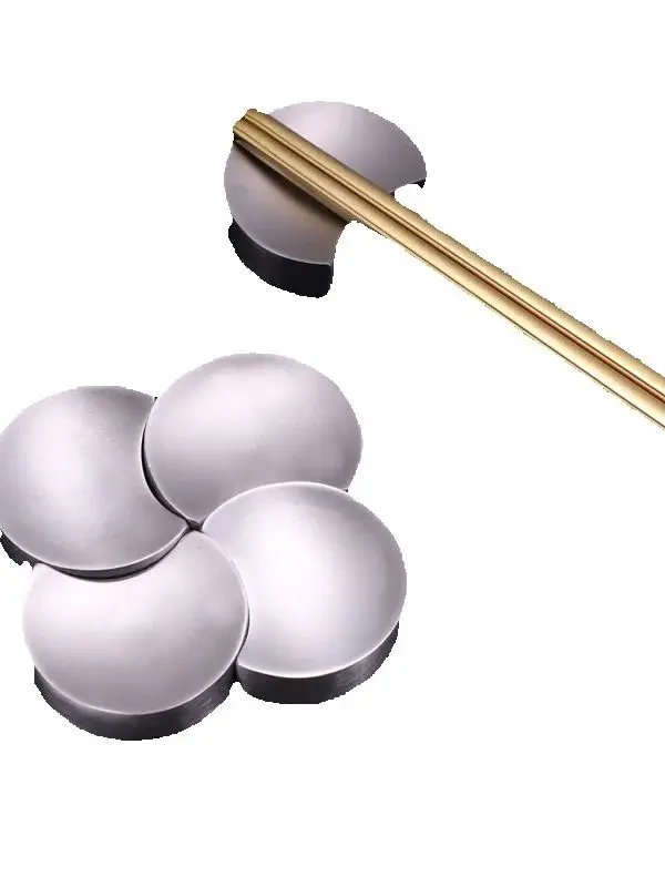 1 Pc 304 Stainless Steel Retro Chopstick Holder Creative Geometric Restaurant Hotel Tableware Chopstick Pillow Spoon Rest
