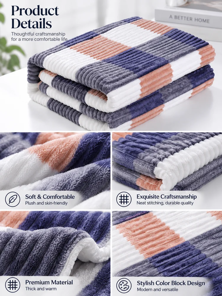 Electric Heating Mattress Pad Plaid Pattern Adjustable Temperature Heated Bed Mat Auto Shut Off Safety Warm Electric Heater Pad