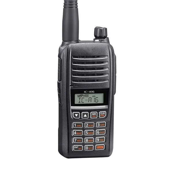 IC-A16 VHF Car Radios Air Band Transceiver Analog Walkie Talkie Two Way 65W 0-50km 1500-2000mAh Battery