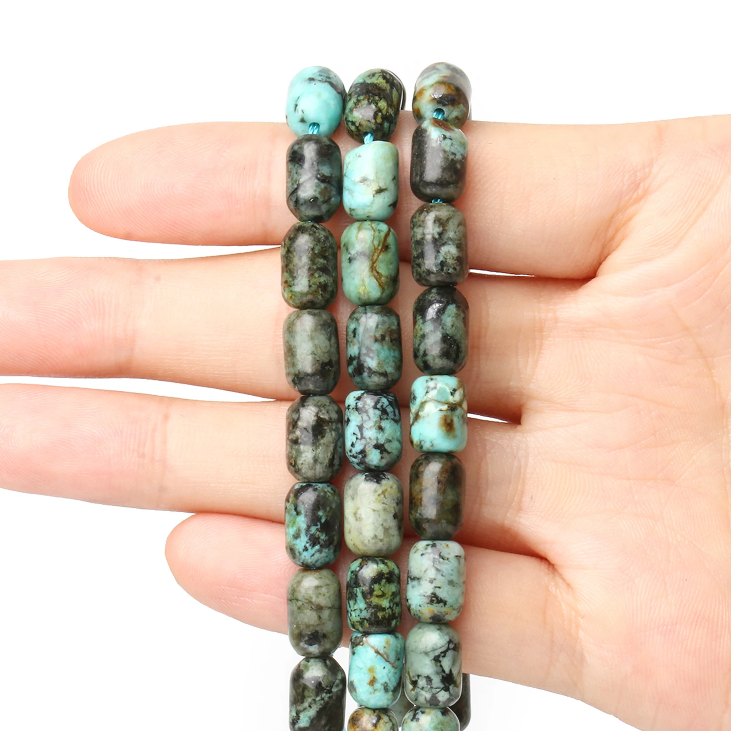 6x9mm AAA African Turquoise Barrel Shape Natural Stone Bead Column Loose Beads for Jewelry Making Supplies DIY Charms Bracelets