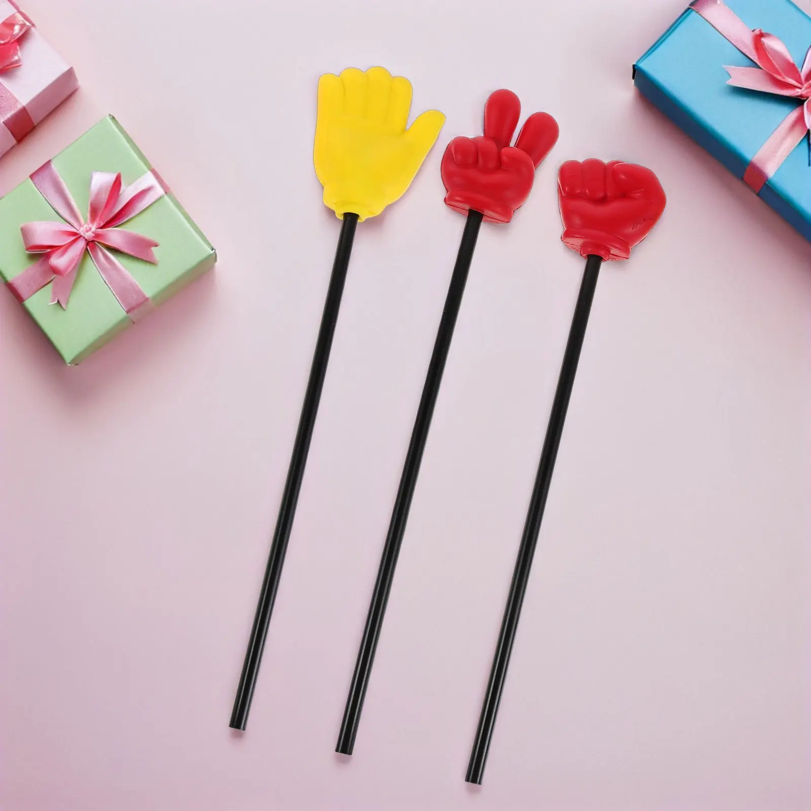 3Pcs Foam Finger Pointer Sticks Handheld Gesture Rod Party Game Prop Mini Teaching Pointer Classroom Dance Performance Gesture