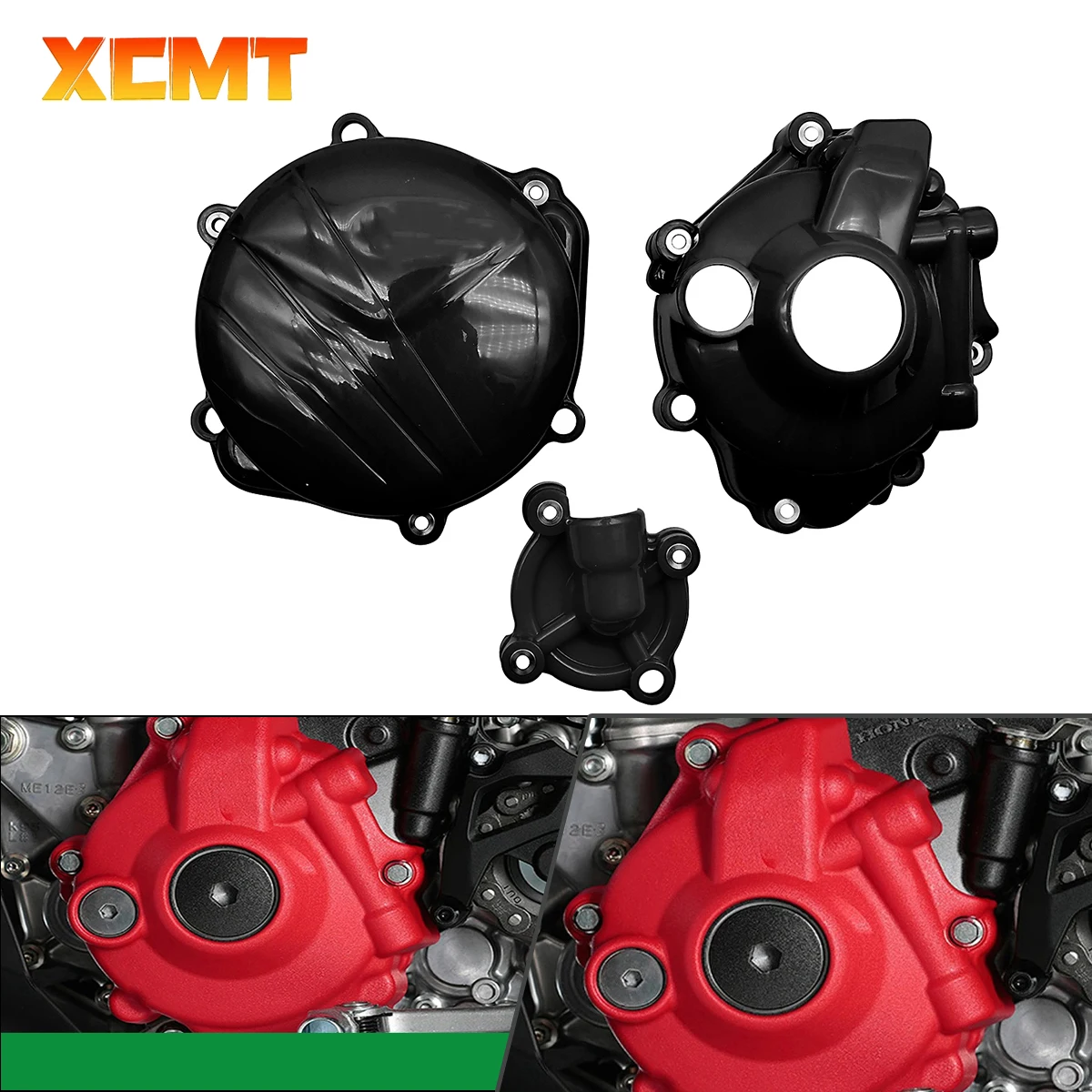 

Motorcycle Accessories Plastic Ignition Engine Protector Clutch Cover Water Pump Guard For Honda CRF250R CRF250RX 2018 2019-2021