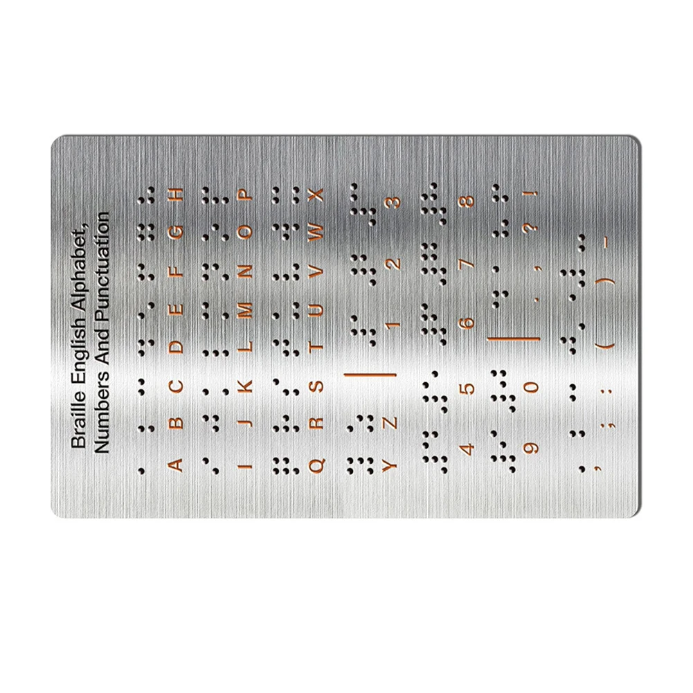 Braille Alphabet And Number Learning Tools With Tactile Bump Reading Suitable For Visually Impaired Or Blind Individuals