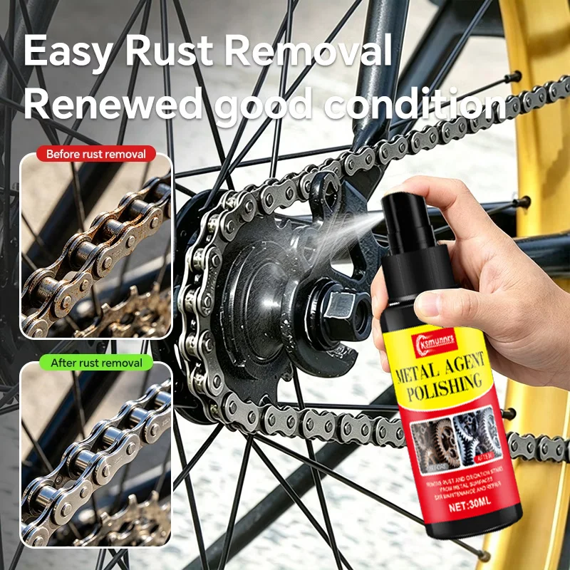 Rust Removal Spray Metal Polish Cleaner for Garden Hardware Appliances Furniture and Rusted Metal Parts
