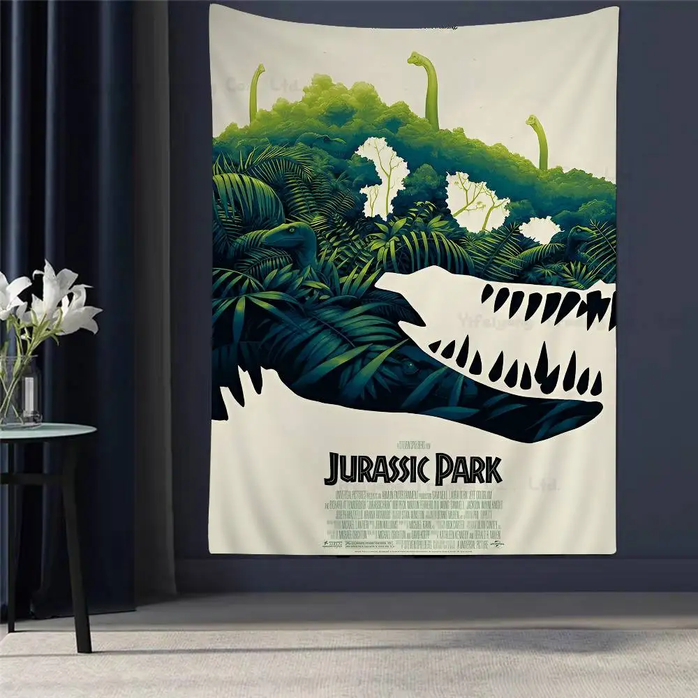 

Jurassic Park Movie Hippie Wall Hanging Tapestries Art Science Fiction Room Home Decor Kawaii Room Decor
