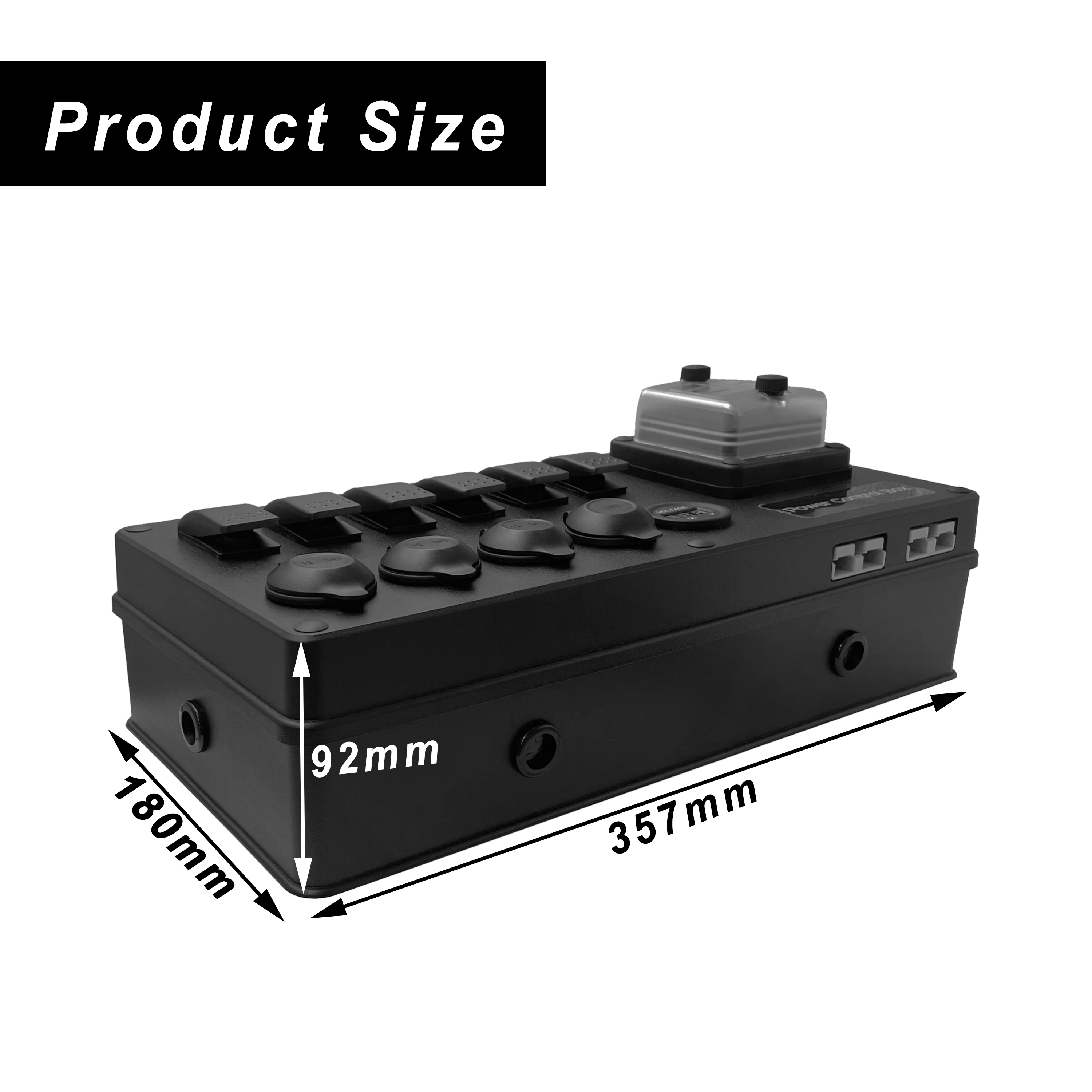 12/24V DC 5V 4.8A USB Power Distribution Control Box for Outdoor Electric Canopy Caravan Recreational Vehicles Car Accessories