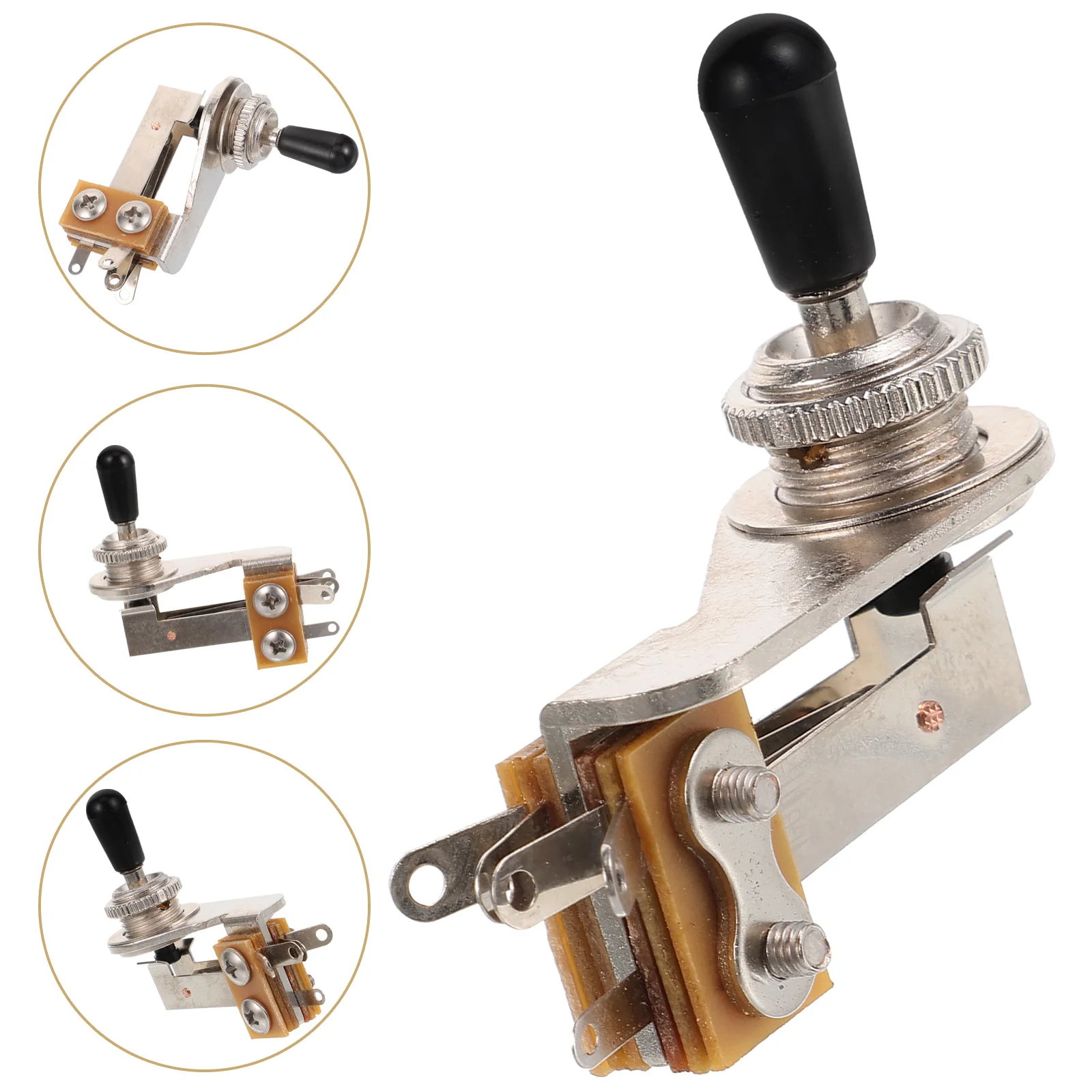

L-Shaped 3-Way Metal Pickup Selector Toggle Switch For Electric Replacement Guitar Accessories Parts Iron Toggle Switch Durable