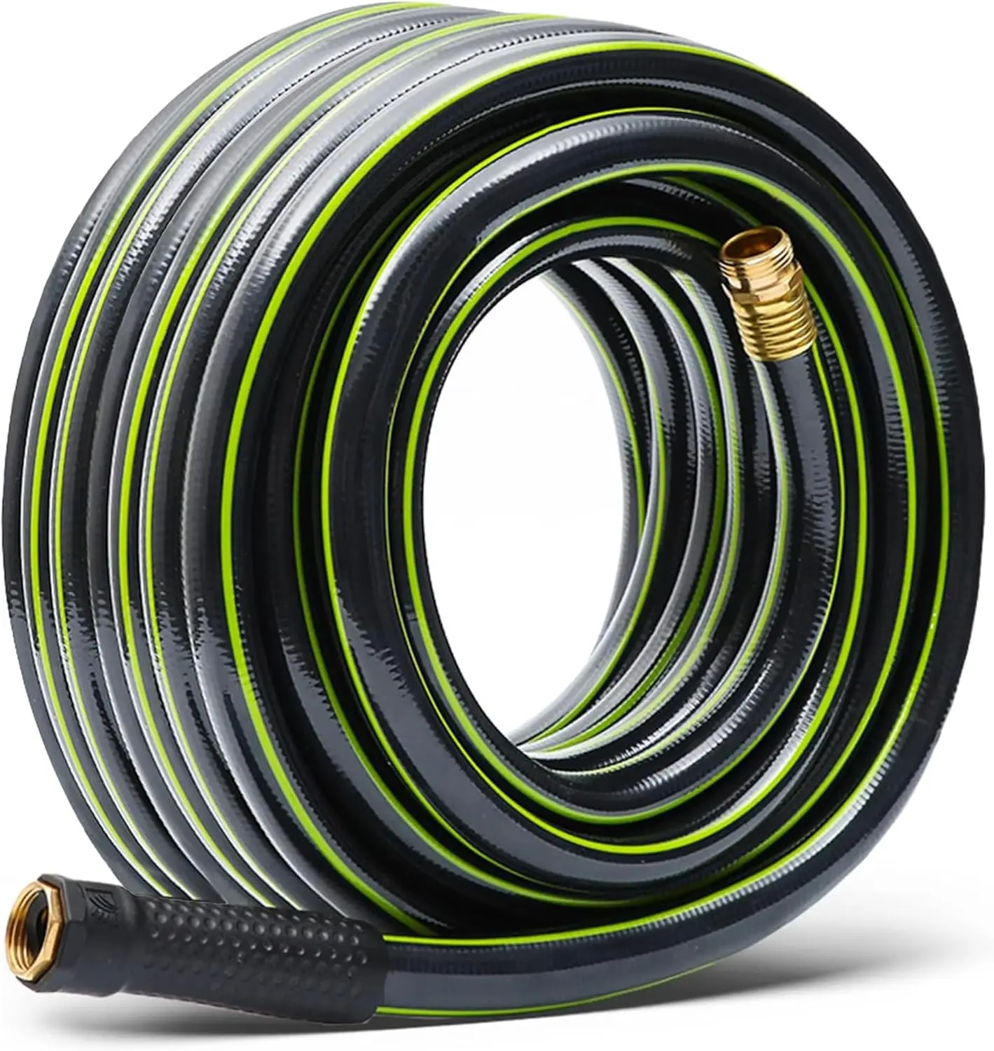 

Heavy Duty PVC Water Hose, 3/4 in. x 50 ft., Flexible No-Kink Design, Leakproof Fittings for Lawn and Commercial Use