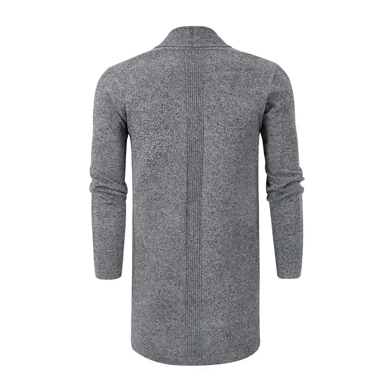 Men’s Mid-Length Knitted Sweater Casual Slim Fit Cardigan Coat Large Size Korean Style Spring Autumn Season Outerwear 5 Men's Mid-Length Knitted Sweater Casual Slim Fit Cardigan Coat Large Size Korean Style Spring Autumn Season Outerwear 5