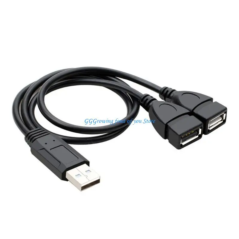 

H9EB USB Splitter Cable USB2.0 Мужчина до 2 порта Ускоренного порта USB -порта для зарядки мощности передачи данных для зарядки