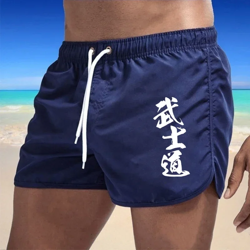 

Мужские быстросохнущие плавки-шорты для плавания и пляжа 2026 года, дышащие, с завязками, модные, повседневные, для спорта и зала