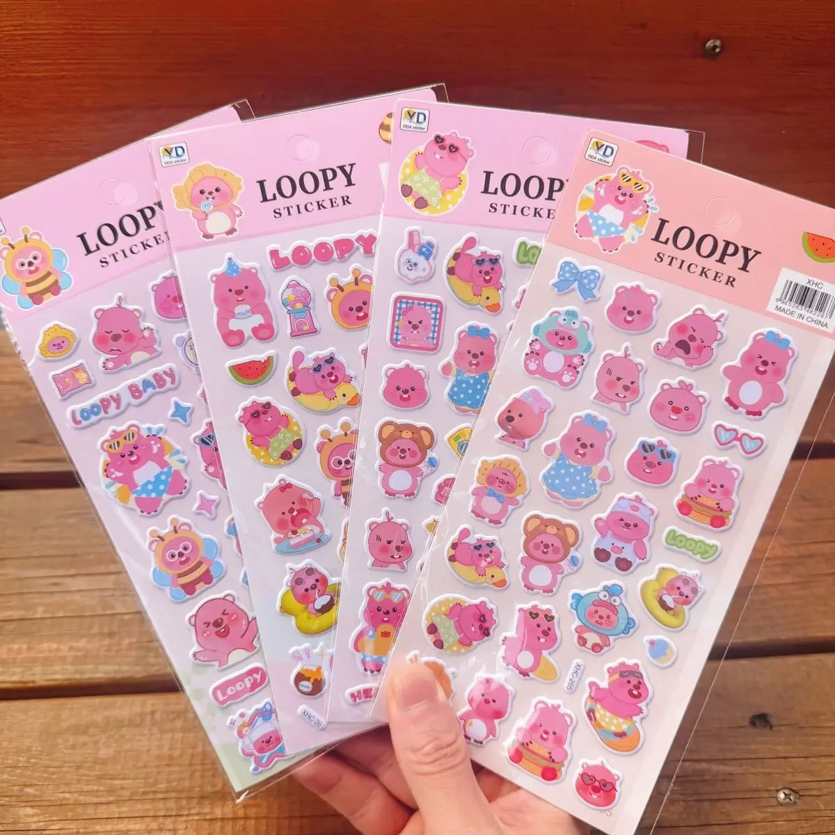 New Pororo Anime Cute Loopy 3D Foam Stickers, Lovely Cartoon Exquisite Stickers for DIY Phone Case, Desk & Journal Decoration view 2