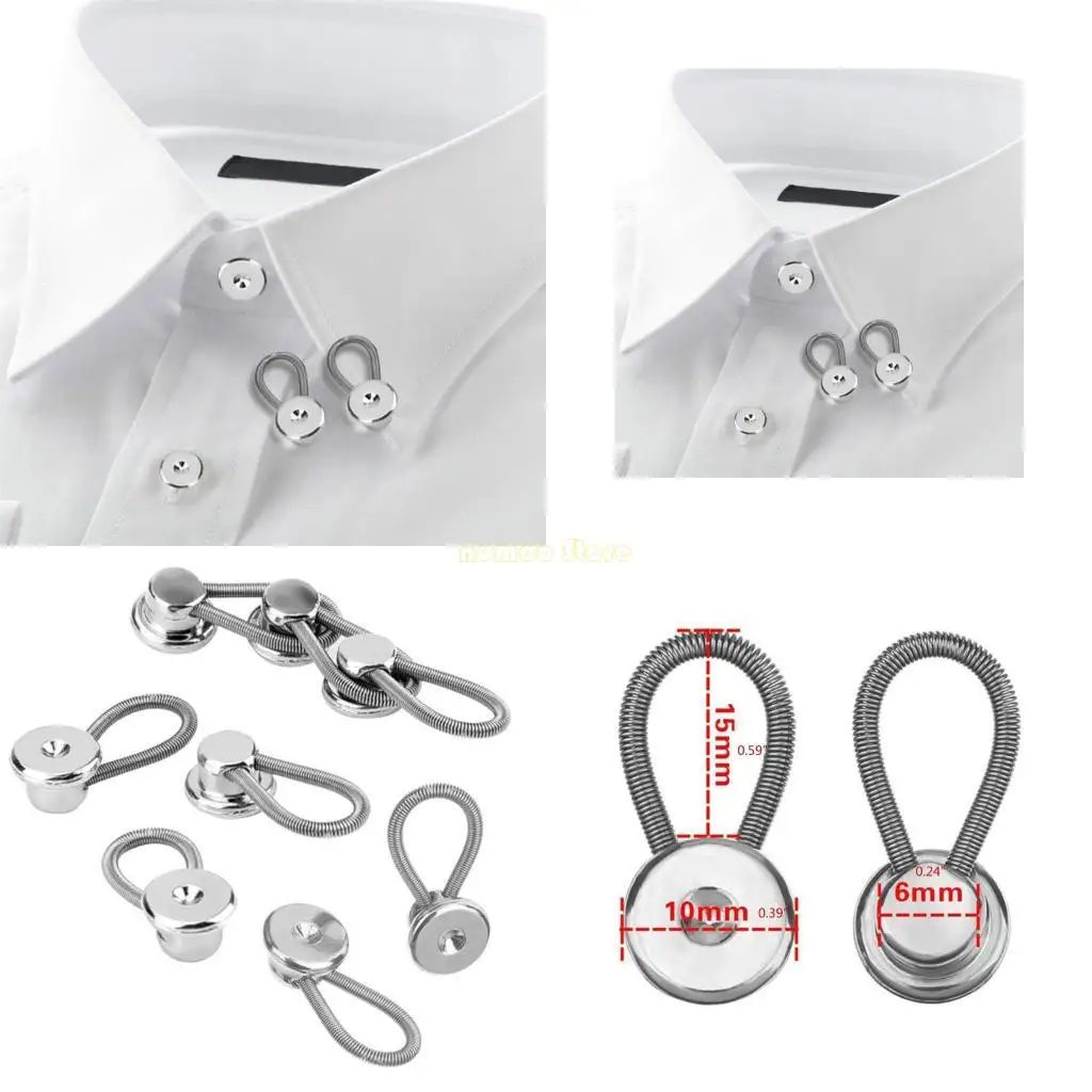 31BF 12x تمديدات طوق الزر موسع الرقبة القابل للتعديل الطول المتوسع للرجال النساء