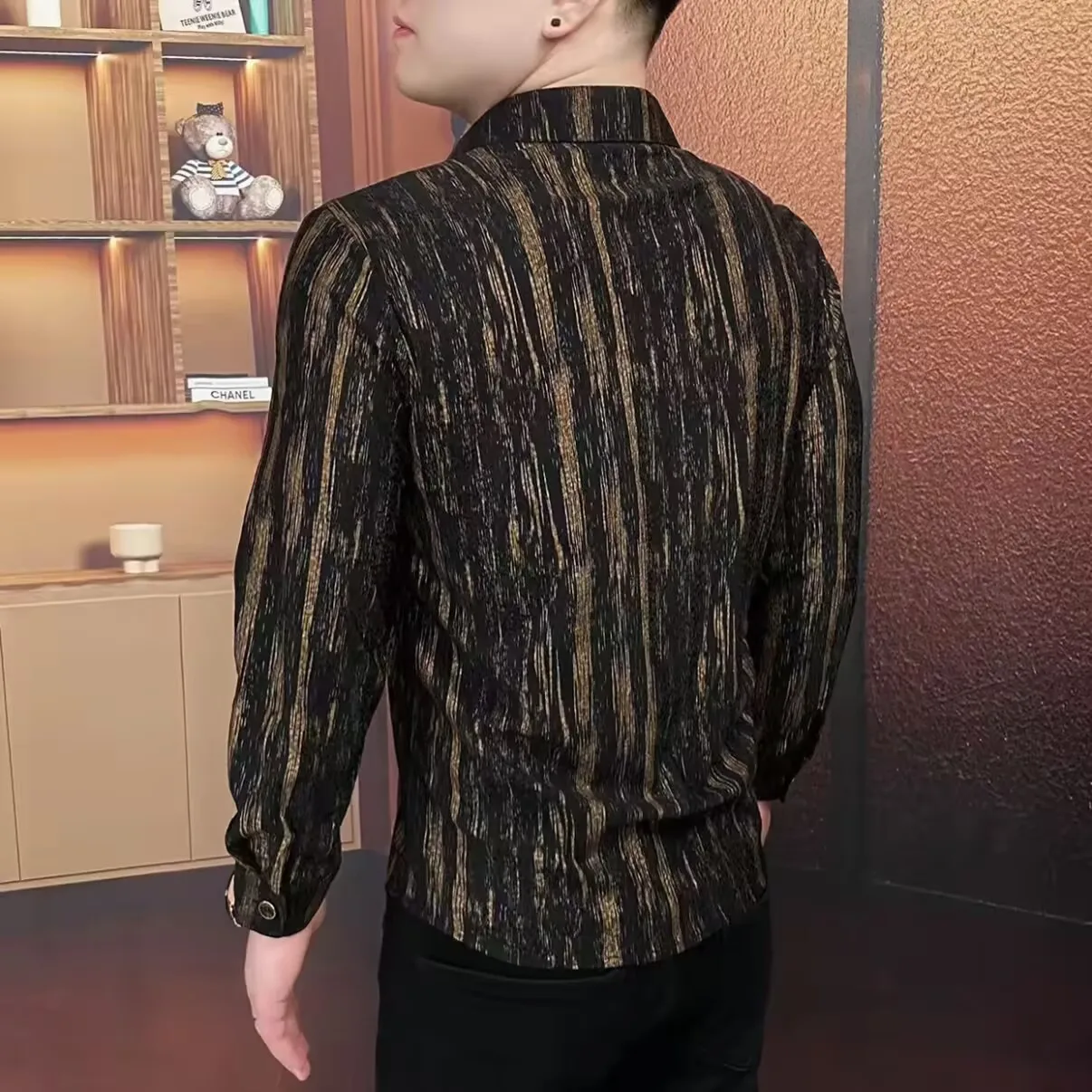 Floral Shirt Men's Hollow Shirt Social Nightclub Luxury Long Sleeve Casual Street Wear Blouse Men Clothing Hiphop Society