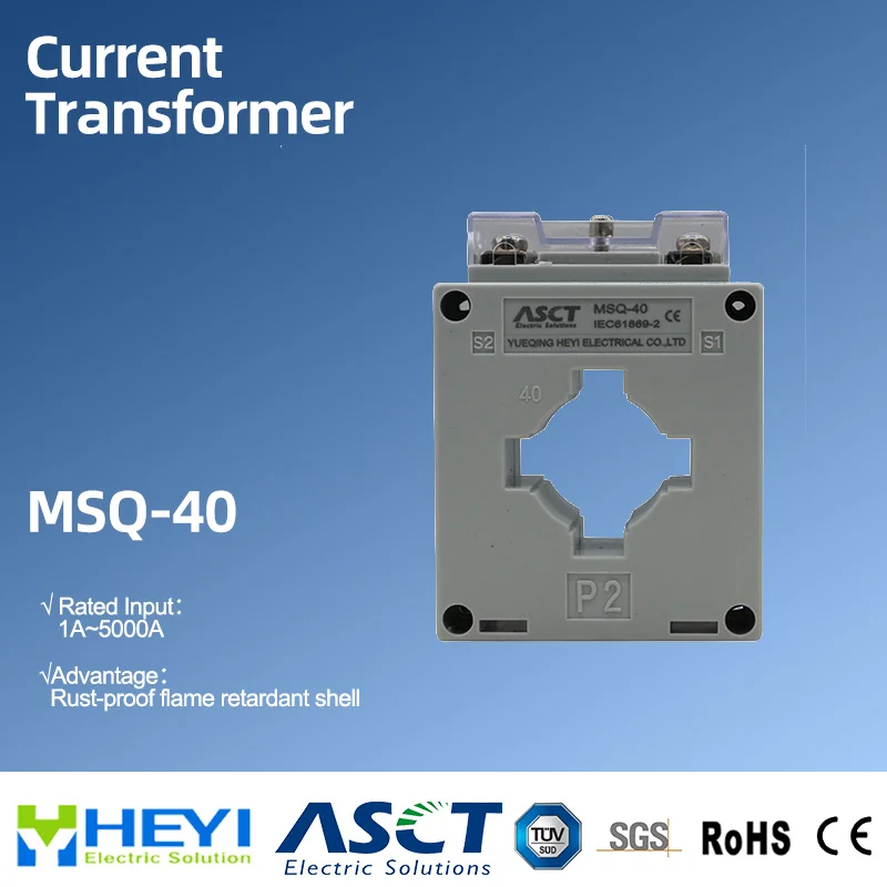 MSQ-40 current transformer busbar 0.5 Class 150A 200A 300A-600A/5A with high accuracy high quality for Switchgear energy meter