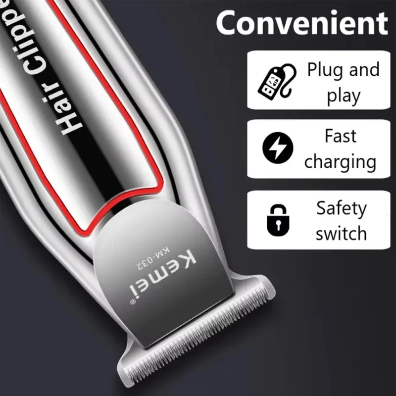 Kemei 032 المهنية 0 مللي متر الشعر المتقلب الكهربائية أداة تهذيب اللحية مقص الشعر للرجال آلة قطع الشعر أدوات للعناية الشخصية