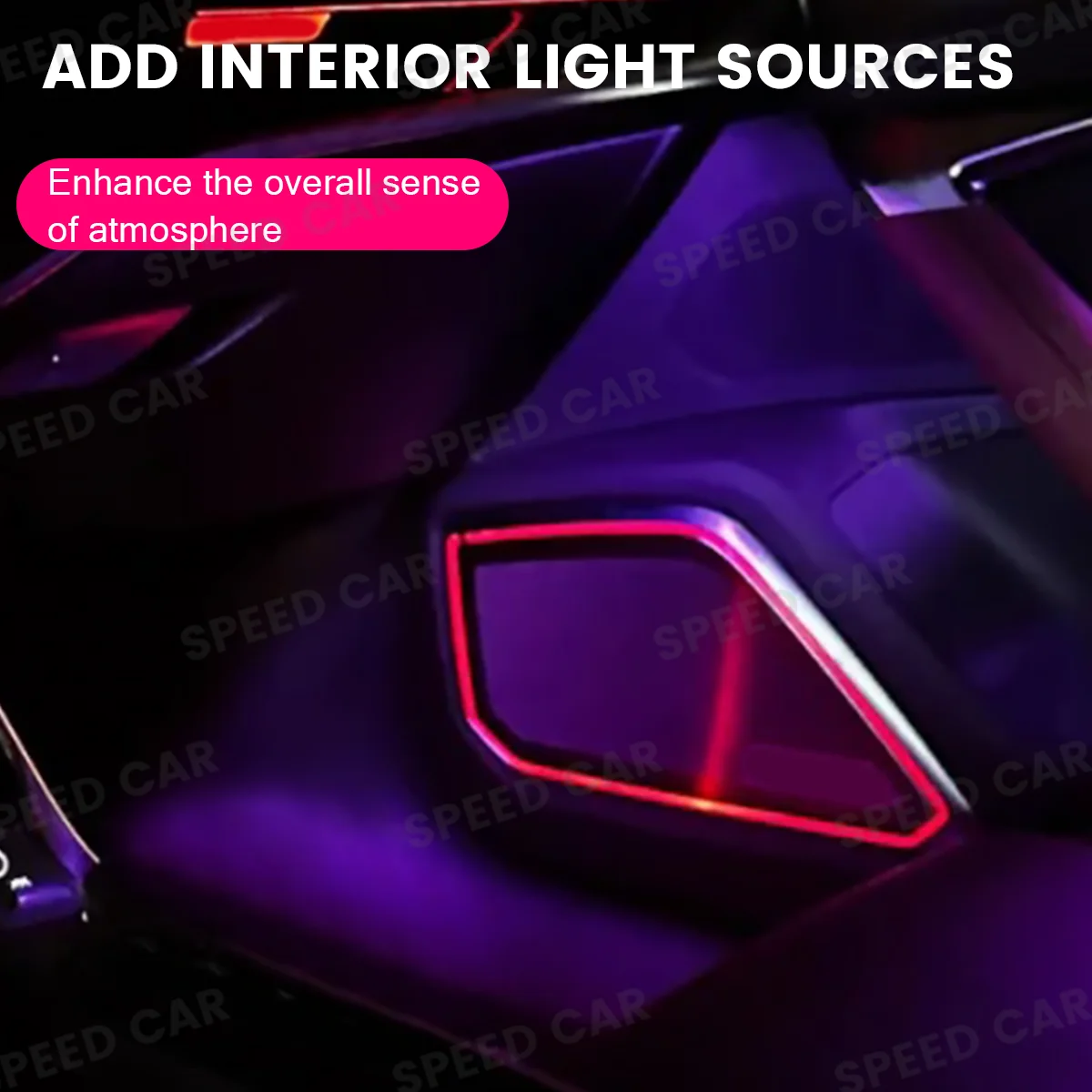 Capa de alto-falante LED para carro com 32 cores para Audi A6 A7 C8 RS6 RS7, capa decorativa para buzina da porta, acessórios decorativos de iluminaçã