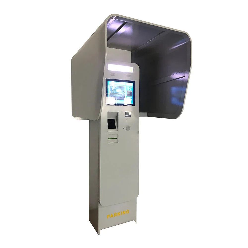 آلات التذاكر المدفوعة الأوتوماتيكية لوقوف السيارات نظام مواقف السيارات نظام الوصول RFID كشك التذاكر لوقوف السيارات