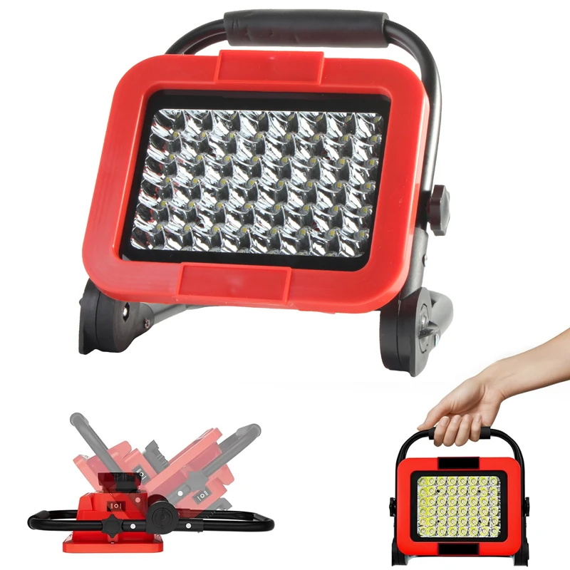 50 واط 10000LM ضوء العمل ForMilwaukee 18VLi-ion بطارية اللاسلكي الأضواء الكاشفة ضوء البناء مصباح يدوي للتخييم التنزه وظيفة #2