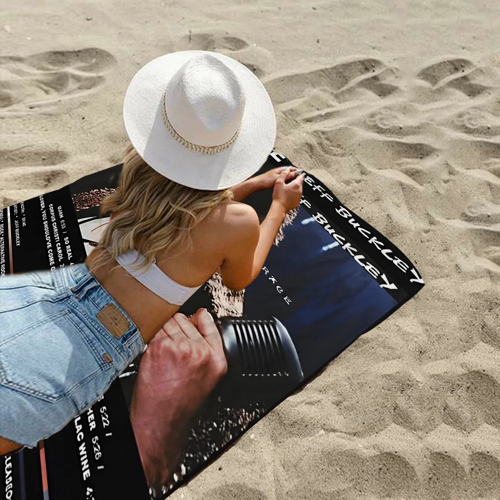 J-Jeff B-Buckley Singer Microfiber Beach Towel Absorbent Quick Dry Soft Yoga Swimming Resort Mountain Climbing Towel