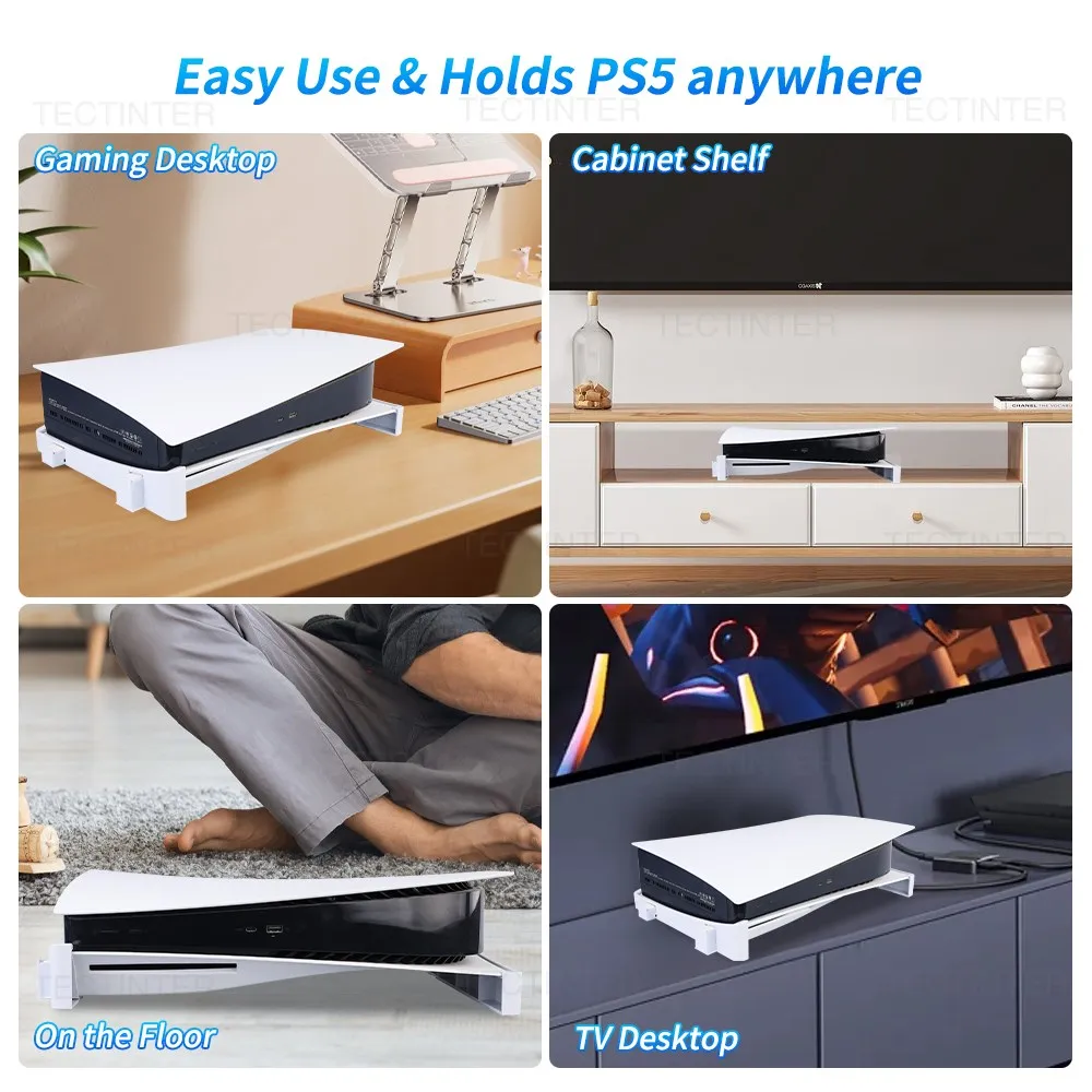 2pcs Cooling Horizontal Base Bracket Stand for PS5 Disc & Digital Edition Console Dock Mount Holder for PS5 Gaming Accessories