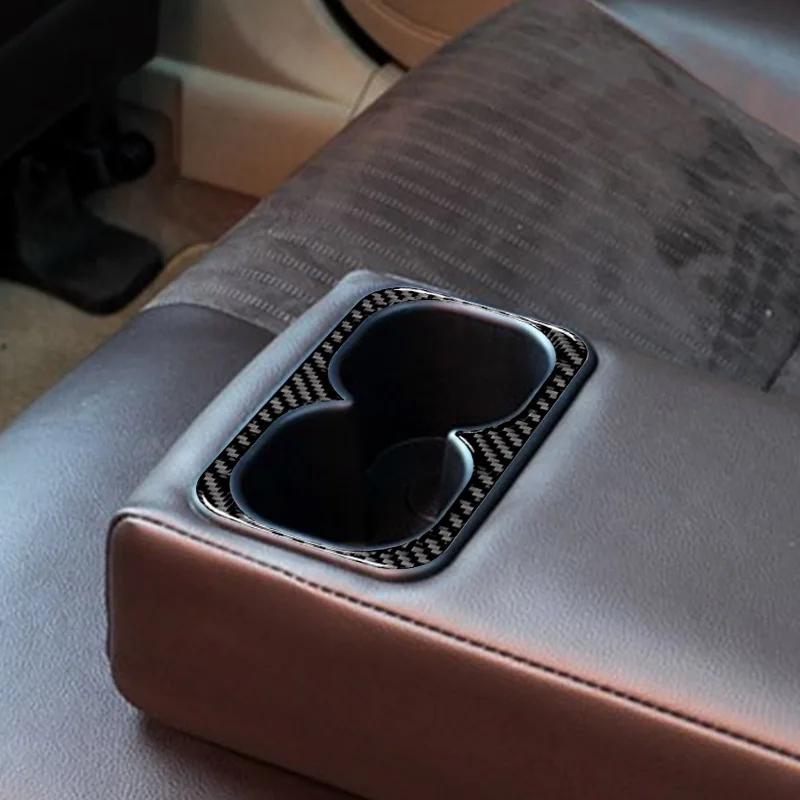 

Подходит для 08-13 Mitsubishi Lancer EVO, задний подлокотник из углеродного волокна, подстаканник для воды, декоративная наклейка