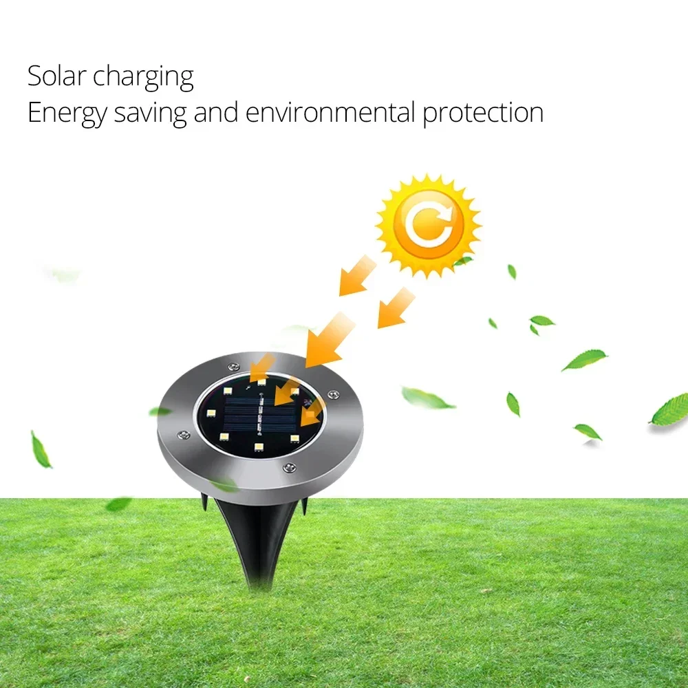 ضوء أرضي يعمل بالطاقة الشمسية في الهواء الطلق مقاوم للماء للحديقة في الأرض ضوء مسار للمناظر الطبيعية الشمسية لممر الفناء في الحديقة #2